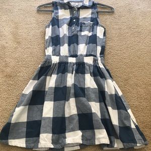 Blue plaid dress